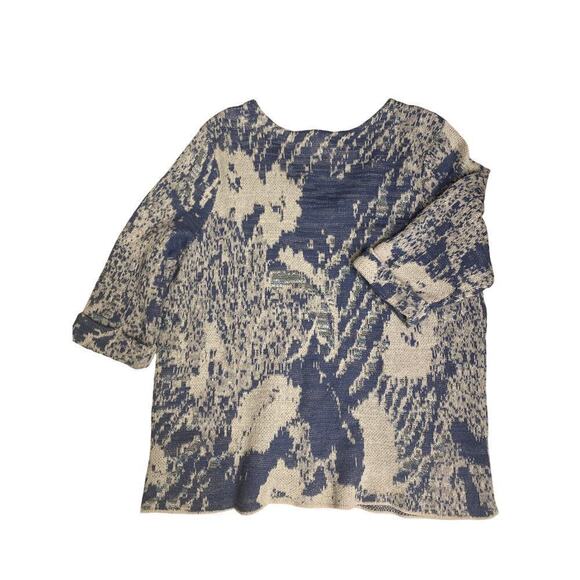 Nice+Zoe 1/2 Sleeve Sweater Womens XXL Cotton Blend cottage core Nautical Vneck - Picture 2 of 7